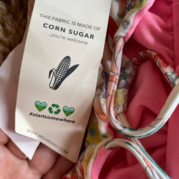 NWT Hah Swim floral one piece swimsuit with cutouts - Picture 7 of 10